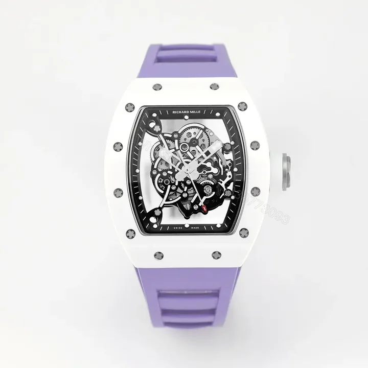 View 1 of APS Factory – KU+ KV-V5 White Ceramic Watch Purple Strap – KU+ KV-V5 Black Ceramic Watch Purple Strap