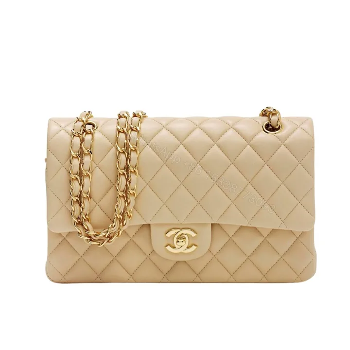 View 1 of Chanel Classic Flap Beige Gold Hardware 25Cm