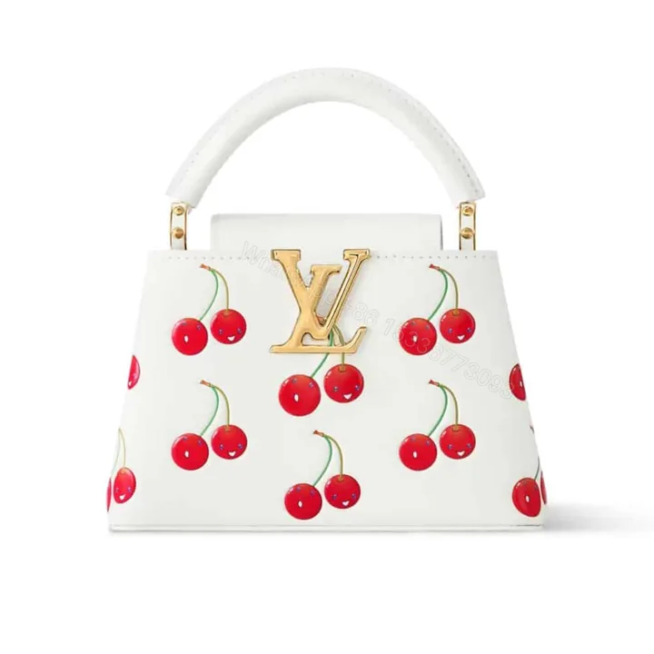 View 1 of Louis Vuitton X Takashi Murakami Capucines Cherry Mini White 21Cm M13251