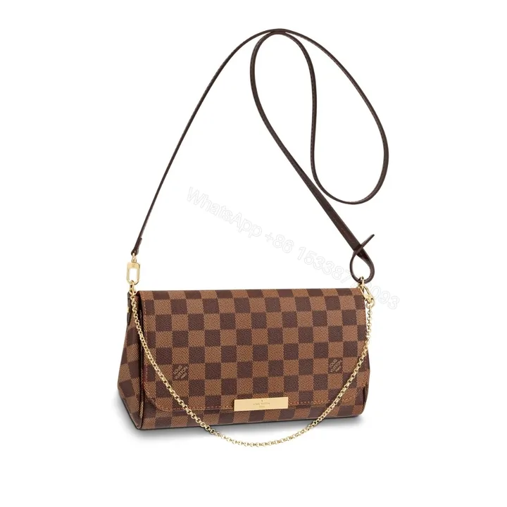 View 1 of Louis Vuitton Favorite MM Damier Ebene Brown 25Cm N41129