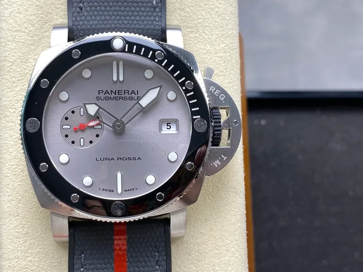 View 1 of Panerai Submersible QuarantaQuattro Luna Rossa Grey Dial PAM01681