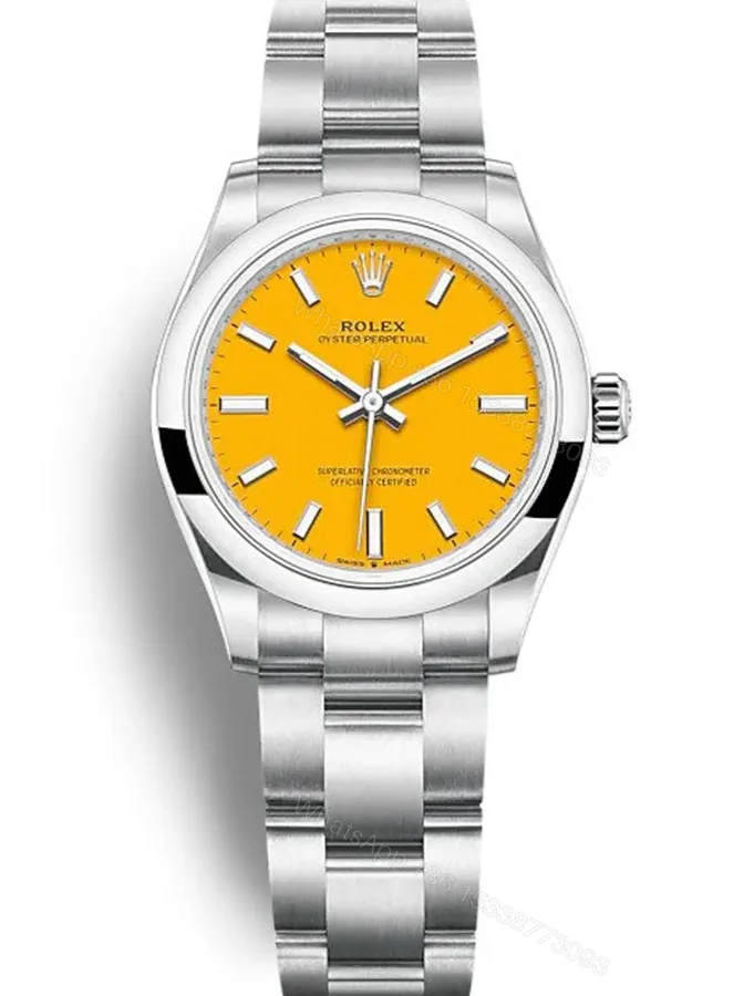 View 1 of Replica Rolex Oyster Perpetual Lady Yellow Dial 277200 31 mm
