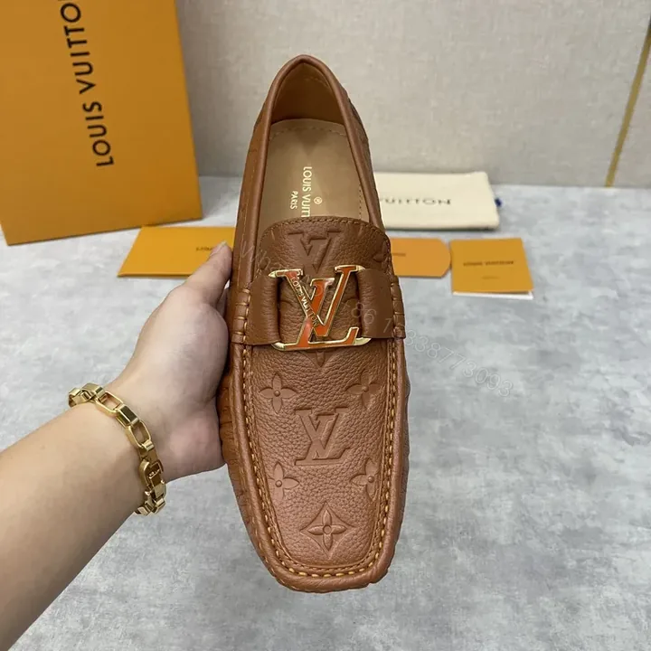 View 1 of Brown Monogram Leather Loafer â€“ All-Day Comfort