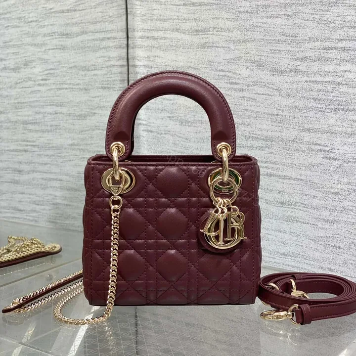 View 1 of Christian Dior Mini Lady Dior bag Gold hardware