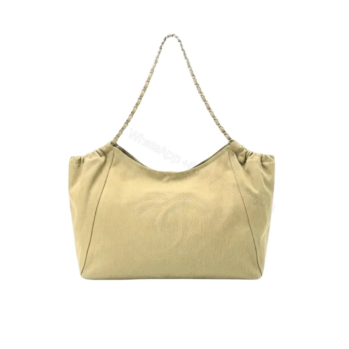 View 1 of Chanel Large Hobo Bag Khaki Yellow 42Cm