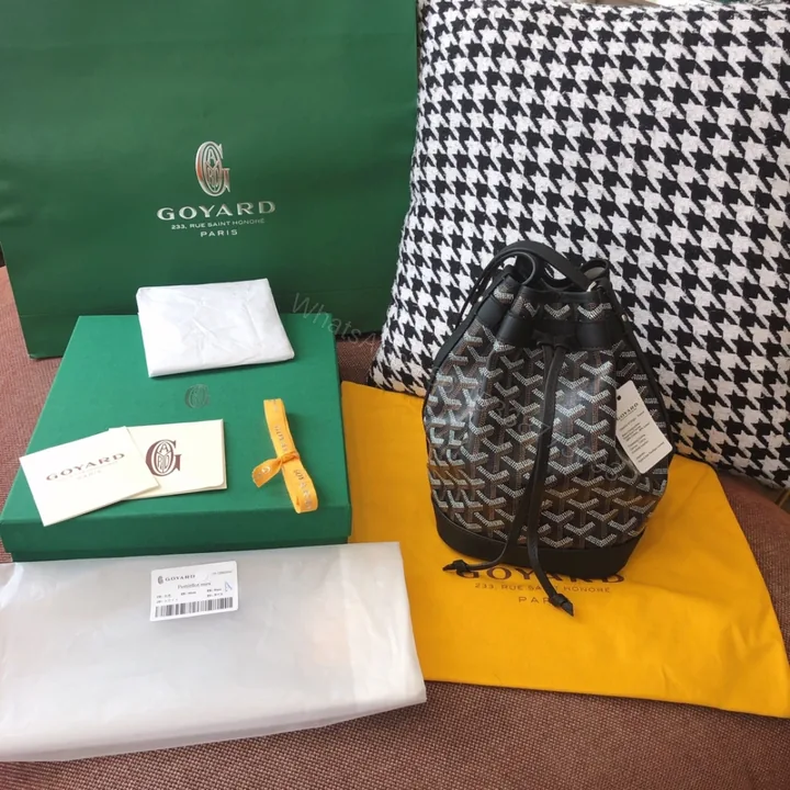 View 1 of 高仿Goyard*PEFLOT6抽繩水桶包黑色免檢版
