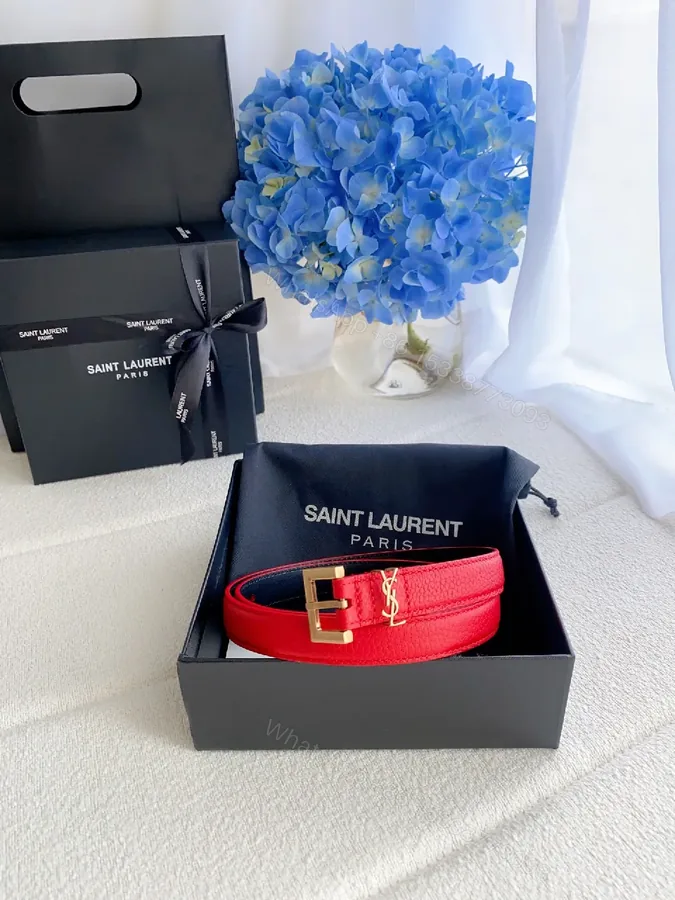 View 1 of Vivid Red Leather Bracelet with Gold-Tone HW Accent