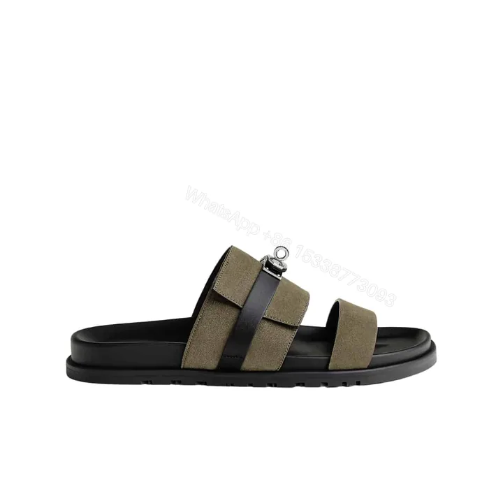 View 1 of HERMES JACKSON SANDAL TUNDRA GREEN H242948ZH1R420