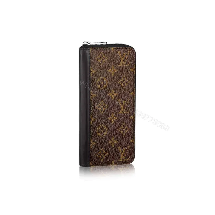 View 1 of Louis Vuitton Zippy Wallet Vertical Monogram Macassar Canvas M60109 – RRG069