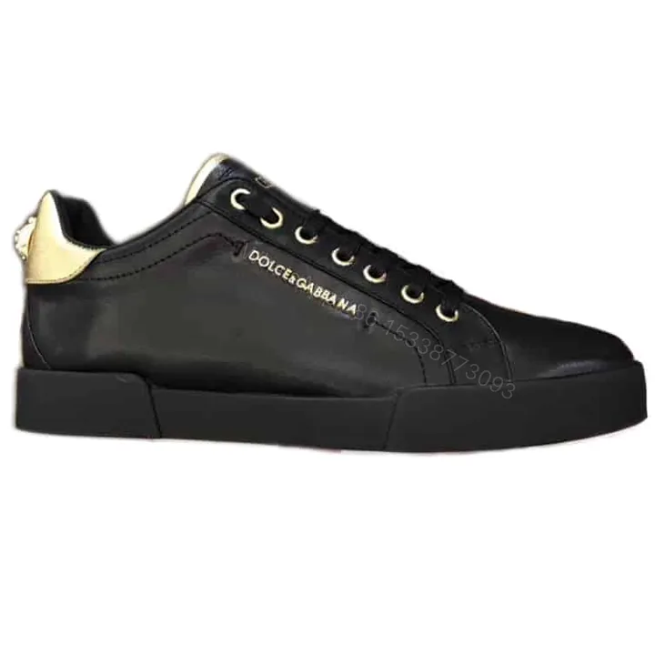 View 1 of DOLCE & GABBANA SNEAKERS PORTFINO IN WHITE LEATHER WITH PERLA LOGATA – DG21