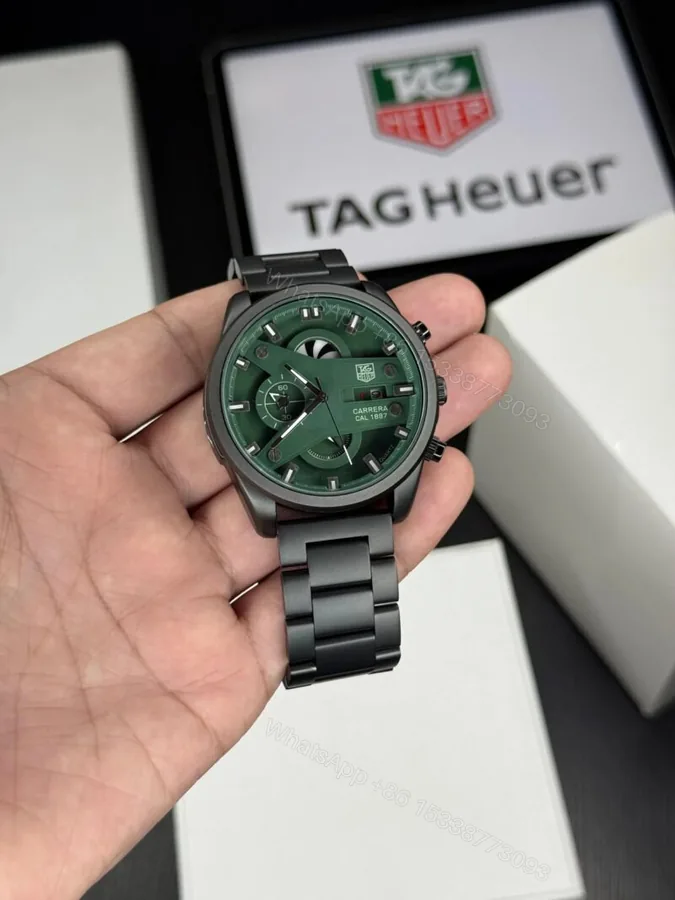 View 1 of Tag Heuer Carrera CR7 Black Green Dial 42mm Quartz