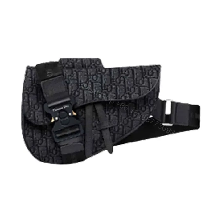 View 1 of SADDLE BAG BLACK DIOR OBLIQUE JACQUARD – DR06
