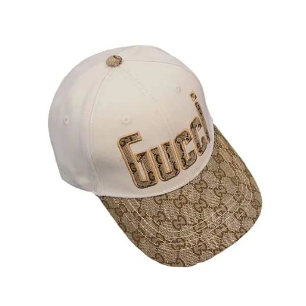 View 1 of Gucci Letter GG Canvas Baseball Cap White