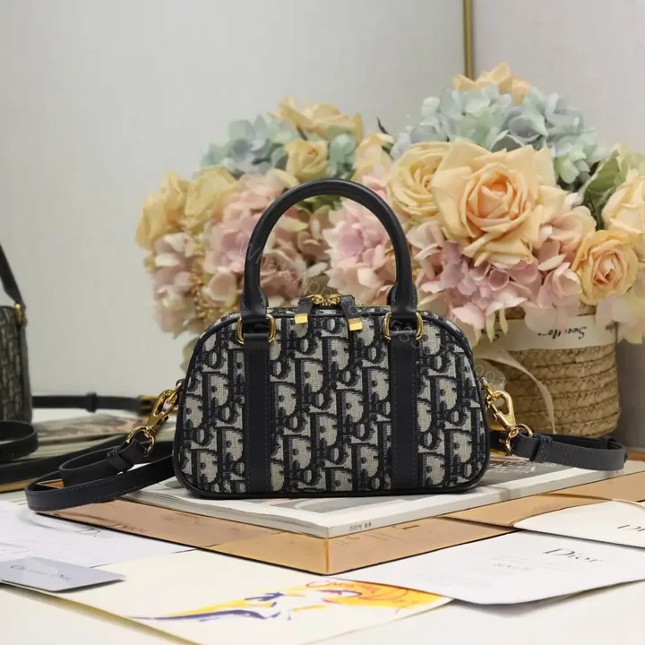 View 1 of 高仿Dior*D-Vibe系列S238M928白色印花手提單肩包藍色Mini免檢版