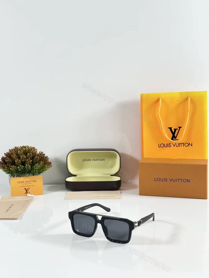 View 1 of First Copy Louis Vuitton 121 Matt Black Sunglasses