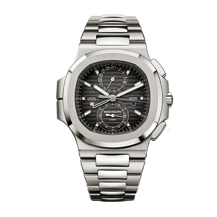 View 1 of Patek Philippe Travel Time Steel Replica
