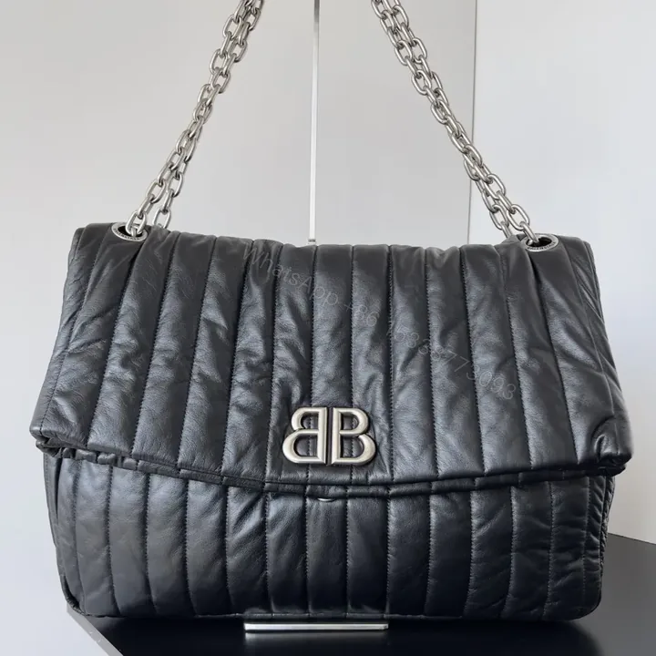 View 1 of 高仿Balenciaga*Monaco系列衍縫線牛皮單肩包m