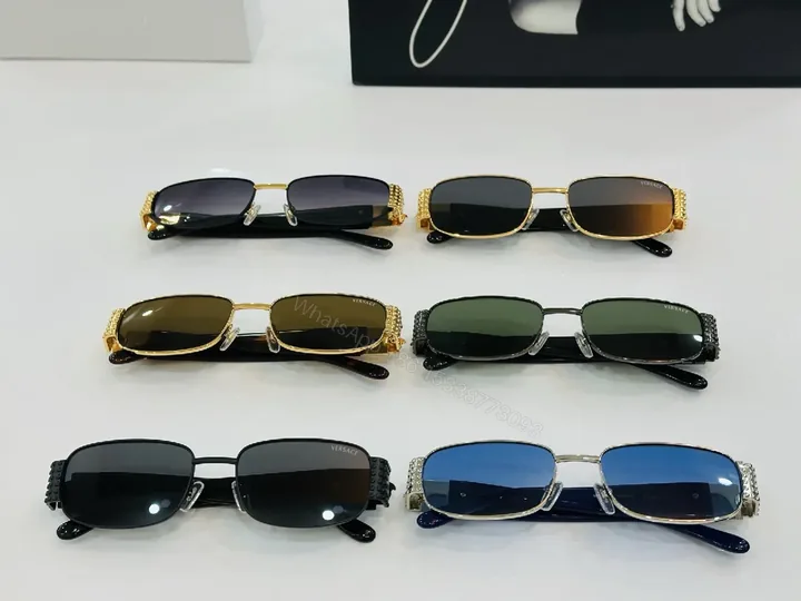 View 1 of Bold Rim Sunglasses: Luxe Metal Frames with Studded Detailing