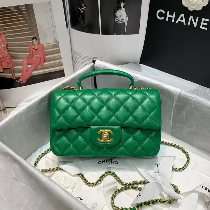 View 1 of Emerald Quilted Crossbody â€“ Gold Hardware, Everyday Luxe