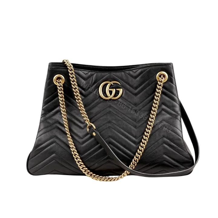 View 1 of Gucci GG Marmont Shoulder Bag Black 32Cm 453569 DRW1T 1000