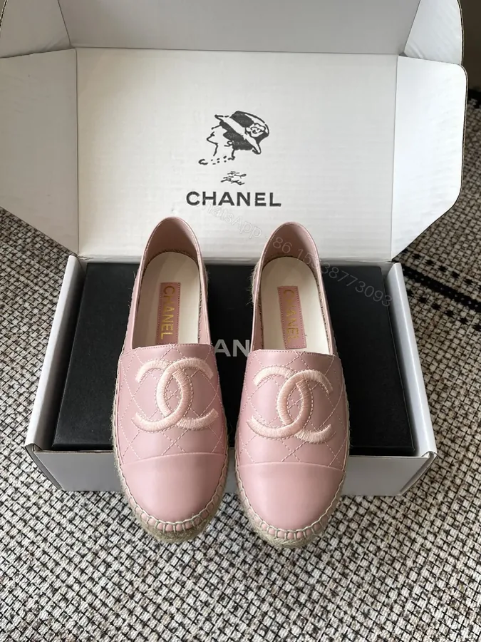 View 1 of Soft Pink Quilted Espadrille Loafers - All-Day Comfort Shoes