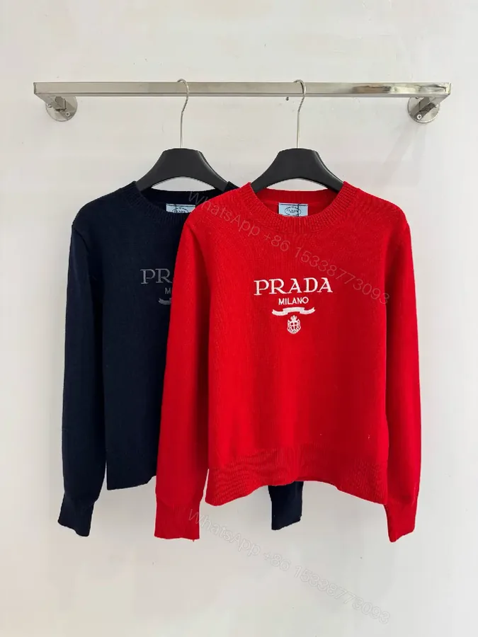 View 1 of Bold Logo Knit Sweater: Luxe Comfort, Designer-Brand Vibe