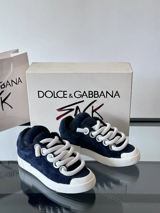 View 1 of Navy Suede High-Top Sneakers with Bold Laces and Comfort