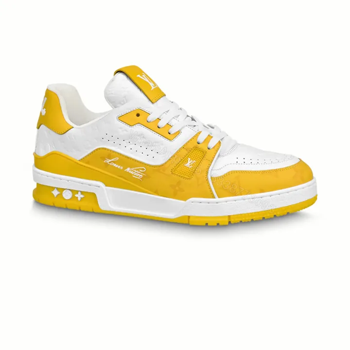 View 1 of LOUIS VUITTON TRAINE SNEAKERS IN WHITE AND YELLOW – LSVT384