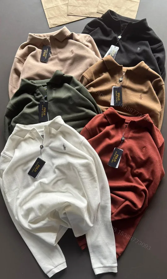 View 1 of FIRST COPY RALPH LAUREN IMPORTED FULL SLEEVES POLO TEES