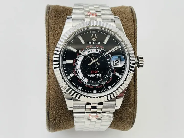 View 1 of Rolex Sky-Dweller Black Dial DiW Jubilee Bracelet 42mm RLX-SKY-DIW-BLK42-JUB