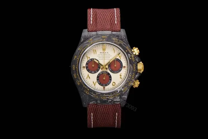 View 1 of Replica DiW Rolex Cosmograph Daytona Volcano CarboQuartz