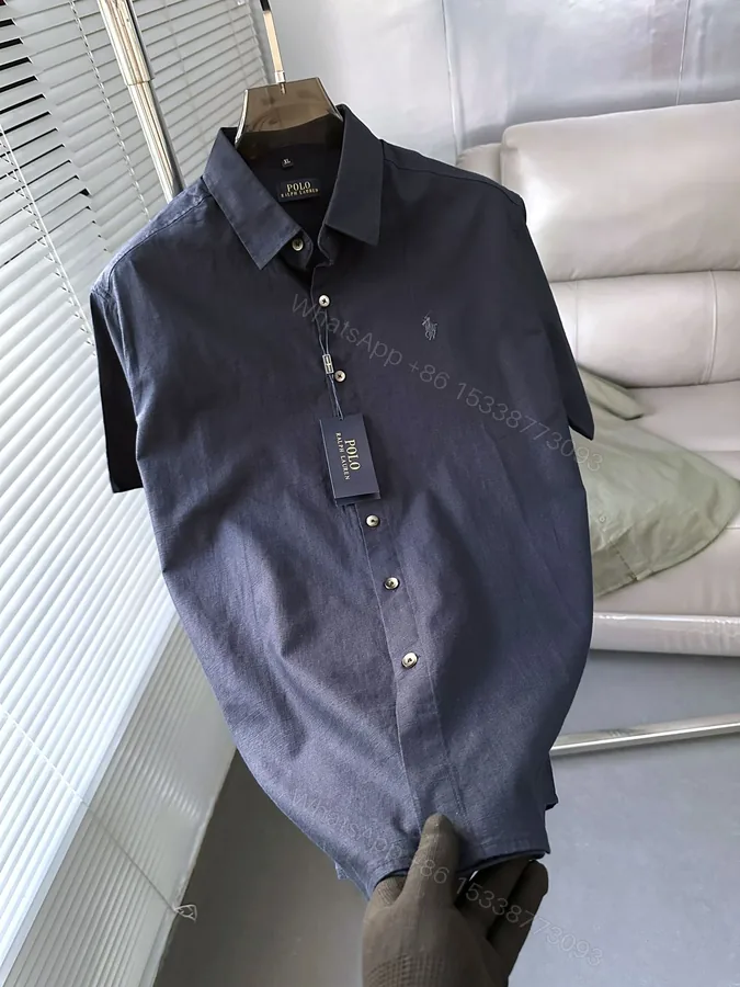 View 1 of Ralph Lauren Premium Imported Linen Shirt Blue First Copy | AAA+ Replica