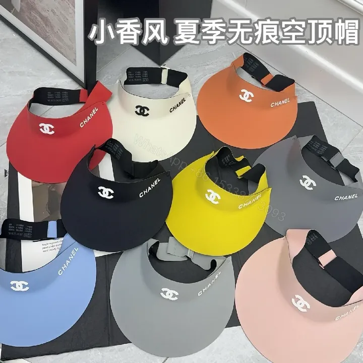 View 1 of Bold Visor Cap: Signature Chanel Accent, All-Season Comfort