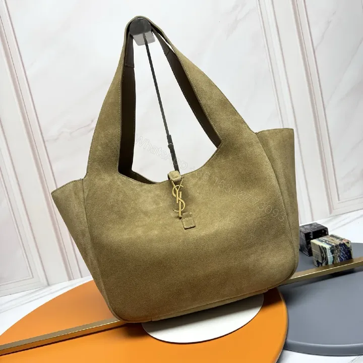 View 1 of Soft Suede Tote: Everyday Luxe, Gold Charm Tote Bag