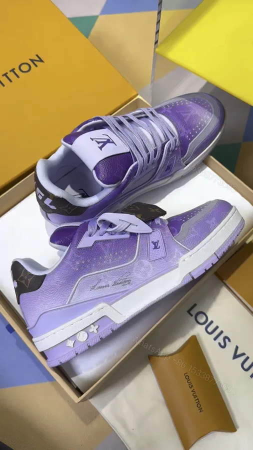 View 1 of Louis Vuitton LV Trainer sneakers in purple