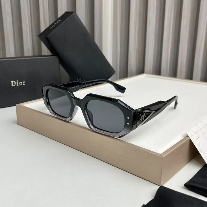 View 1 of Dior Rectangular Black-Grey Sunglasses – One Size