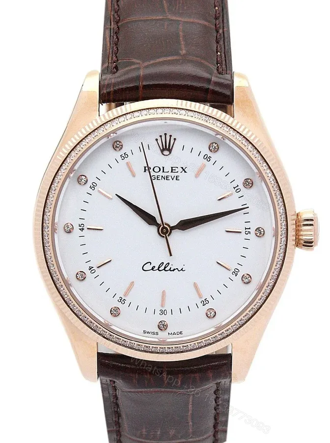 View 1 of Replica Rolex Cellini White Dial 5310 Rose Gold