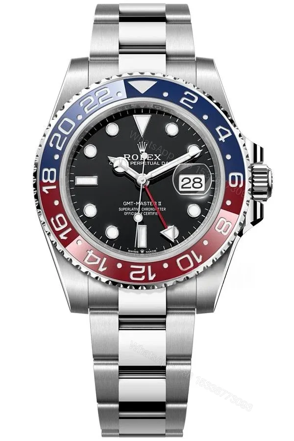 View 1 of Rolex Super Clone Watches 1:1 Pepsi GMT-Master II 126710BLRO DD3285 Oyster V3