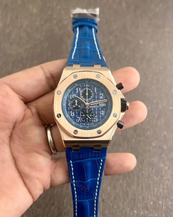 View 1 of Audemars Piguet Royal Oak Chronograph Blue Dial 40mm Quartz