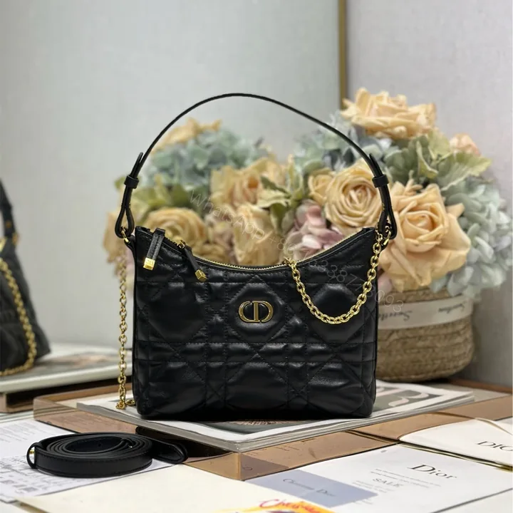 View 1 of 高仿Dior*MissCaro系列S5253M900小羊皮手提包Mini黑色免檢版