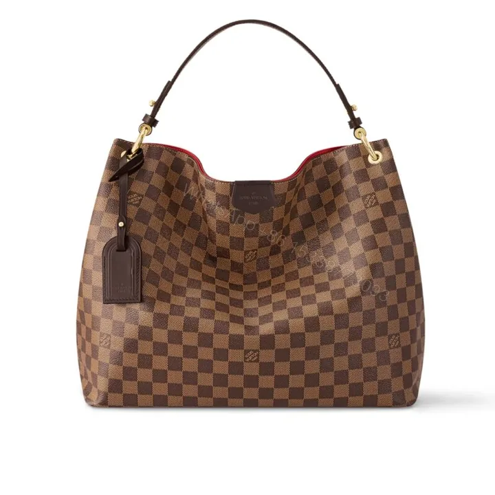 View 1 of Louis Vuitton Damier Azur Graceful MM Red 41Cm N44045