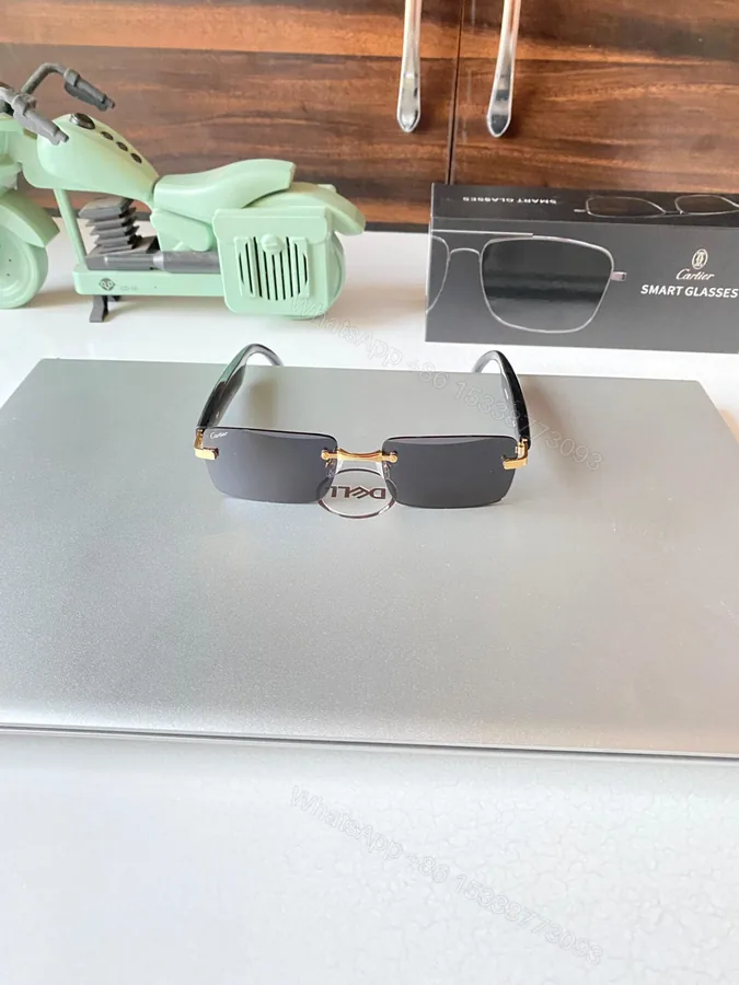 View 1 of Cartier Smart Glasses Metal Tinted Mirror Frame