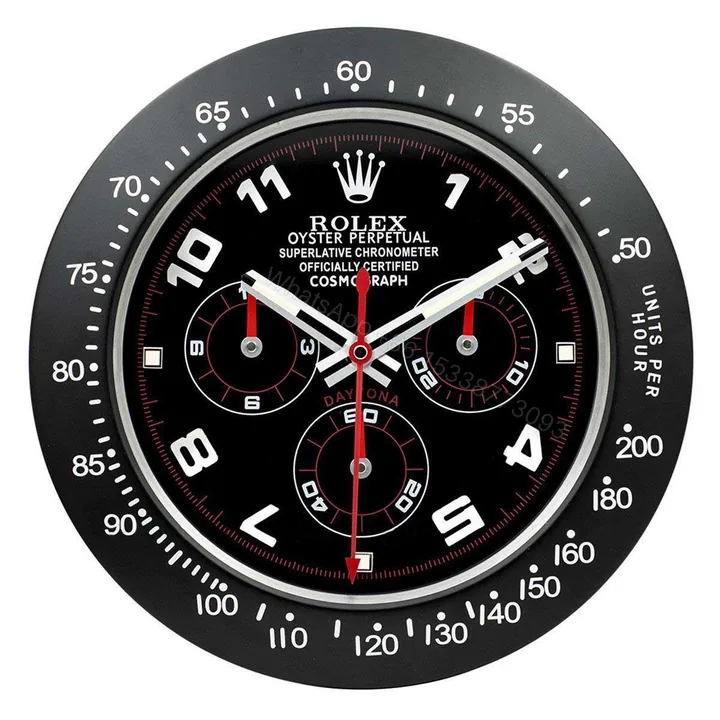 View 1 of ROLEX WALL CLOCK – DAYTONA BLACK/RED
