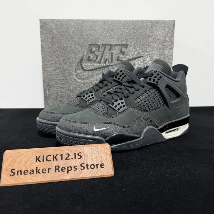 View 1 of Air Jordan 4 Retro Nigel Sylvester Brick by Brick Black