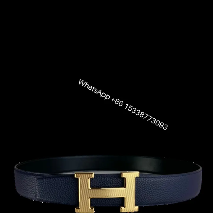 View 1 of HERMES BELT TOGO SWIFT GOLD BUCKLE BLUE 38MM