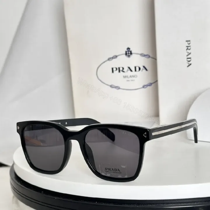 View 1 of Polarized Black Square Sunglasses - High-End Acetate, All-Day Comfort
