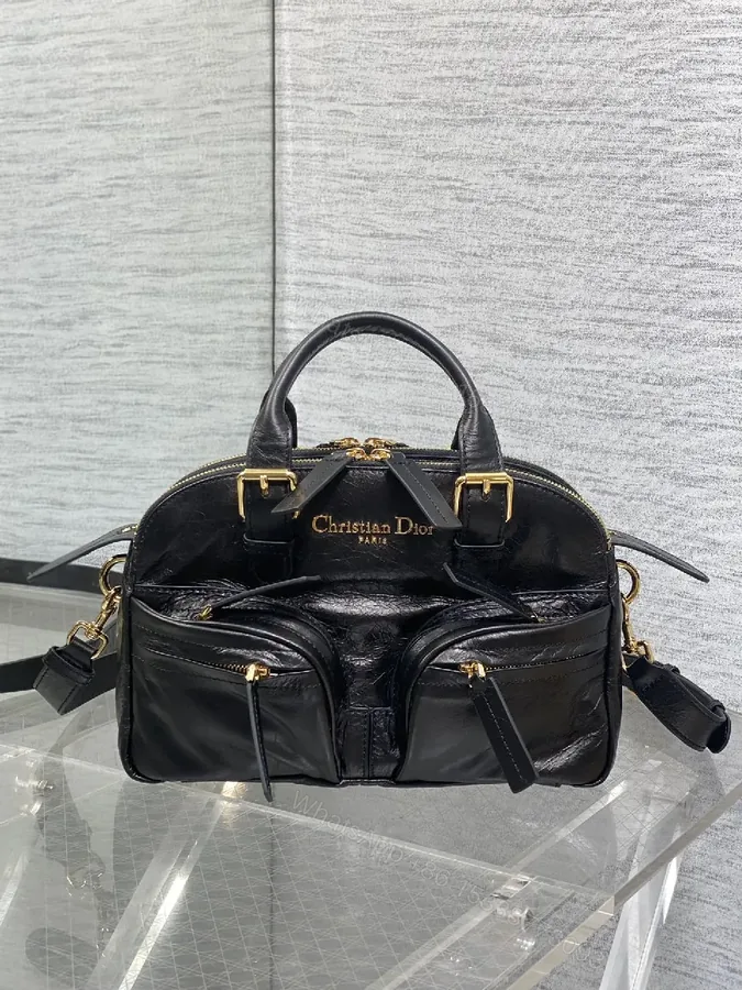 View 1 of Compact Black Leather Satchel: Luxe Everyday Carry