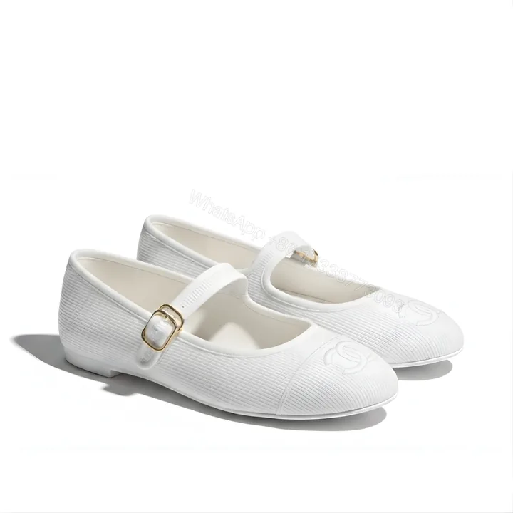 View 1 of Chanel Mary Jane Ballet Flat White