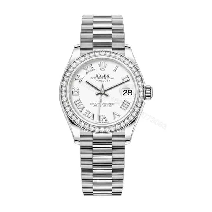 View 1 of Rolex Datejust 126234 Super Clone : Diamond Bezel Silver Dial 36mm