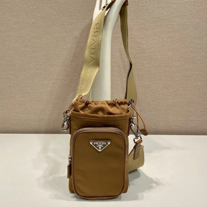 View 1 of PHONE BAG 18 IN SEPIA BROWN RE-NYLON